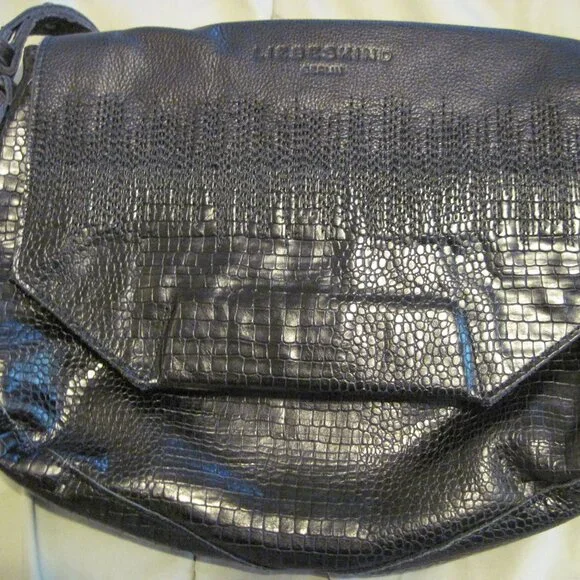 LIEBESKIND BERLIN - Nairobi Black Leather Shoulder Bag - Picture 3 of 8